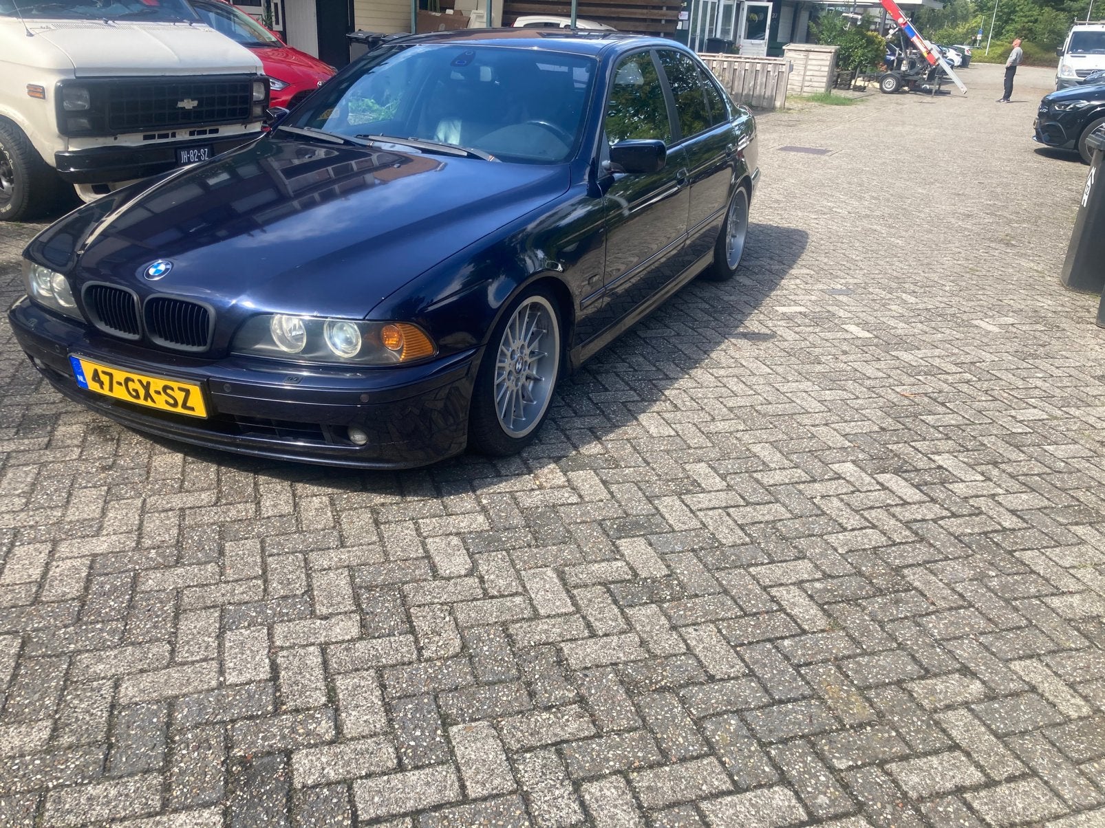 BMW 5-Serie 525 M54b30 Motor 2001 Blauw, Achterwielaandrijving, 1800 kg, Zwart, Blauw