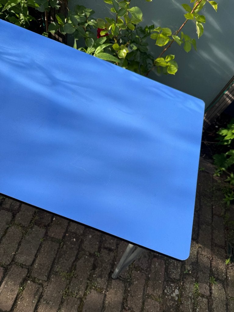 Jaren 50 keukentafel Willy van der Meeren formica metaal, Huis en Inrichting, Tafels | Eettafels, Ophalen, Gebruikt, 50 tot 100 cm