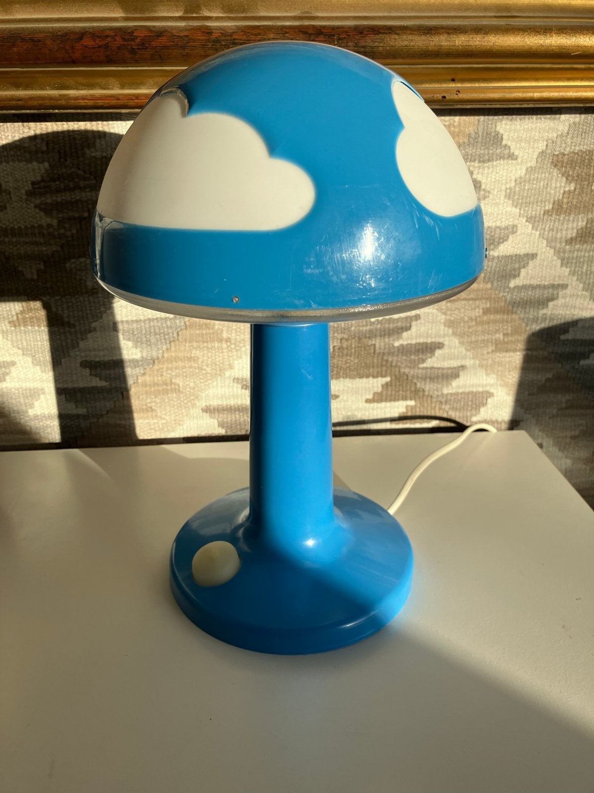 Vintage IKEA Skojig Nachtlamp Kinderlampje - Blauw Wolk, Huis en Inrichting, Gebruikt, Kunststof, Vintage, Blauw