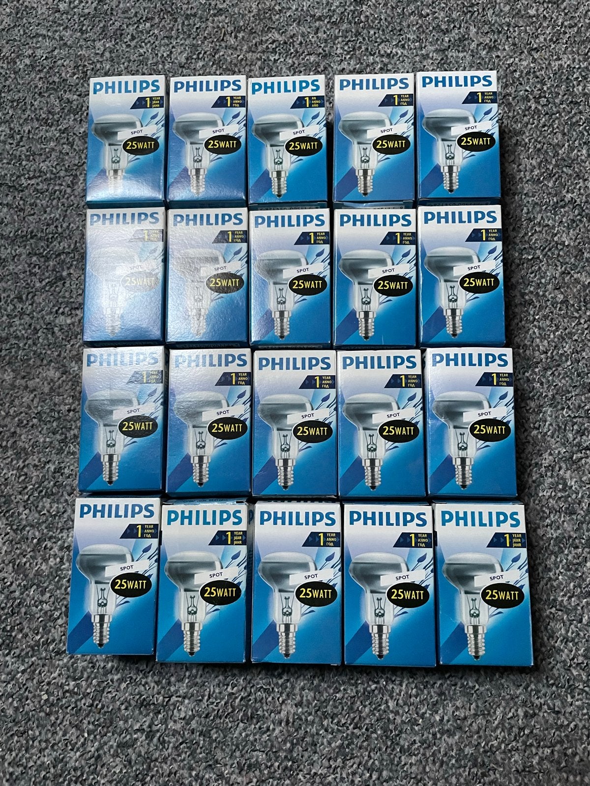 Philips E14 SES 25W Spotlampen - Nieuw in doos (20 stuks), Ophalen, E14 (klein), Nieuw, Plafondspot