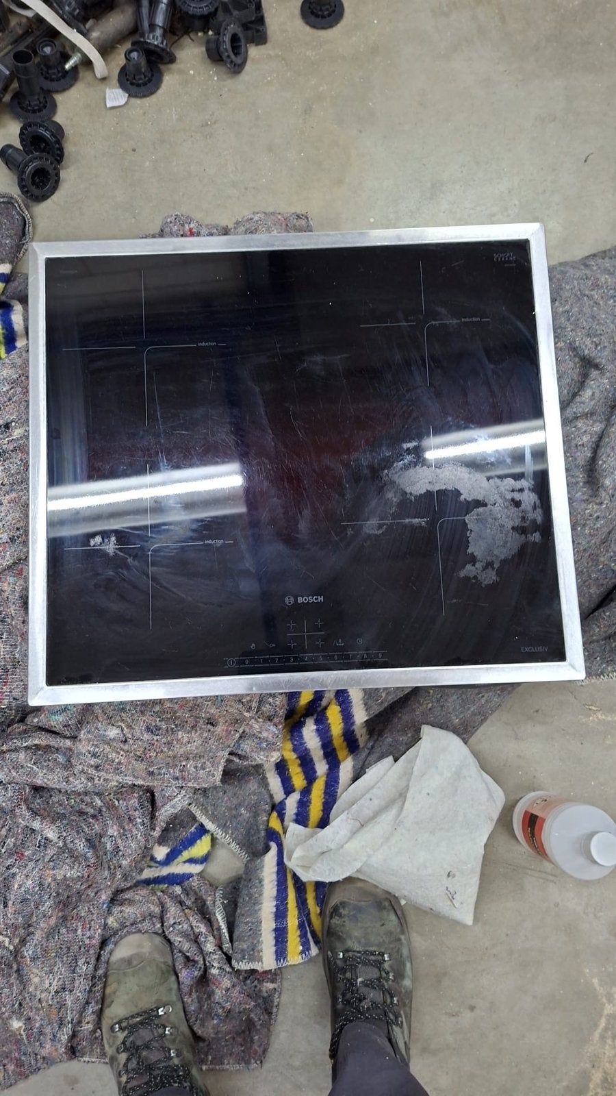 Bosch 4-pits inductiekookplaat - Inbouw 560x490, Witgoed en Apparatuur, Kookplaten, Ophalen, Gebruikt, 4 kookzones, Inbouw