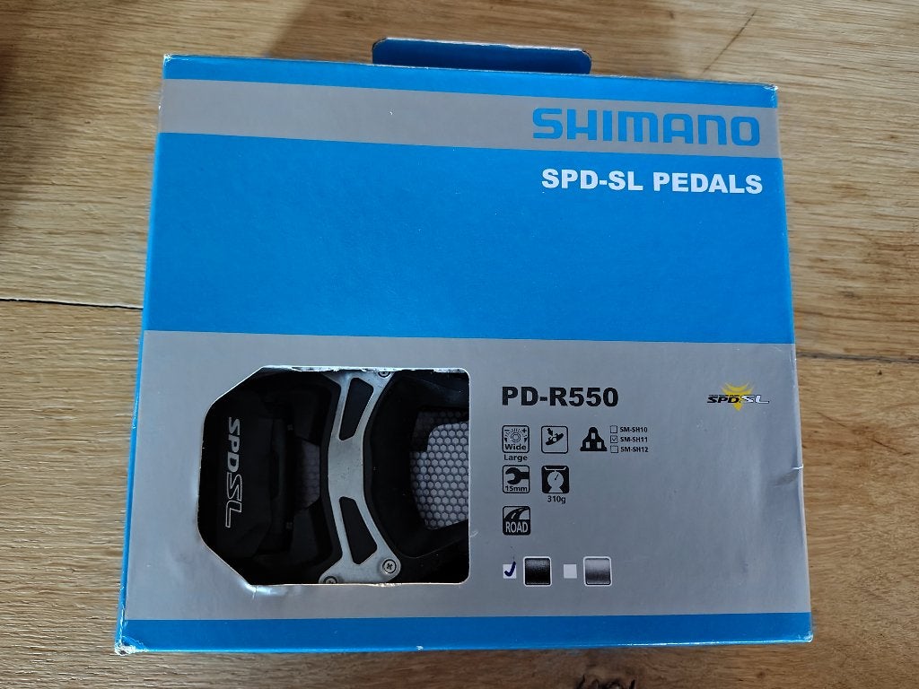 Shimano PD-R550 SPD-SL Pedalen Race Zwart R550 Nieuw, Shimano, Overige typen, Nieuw, Ophalen of Verzenden