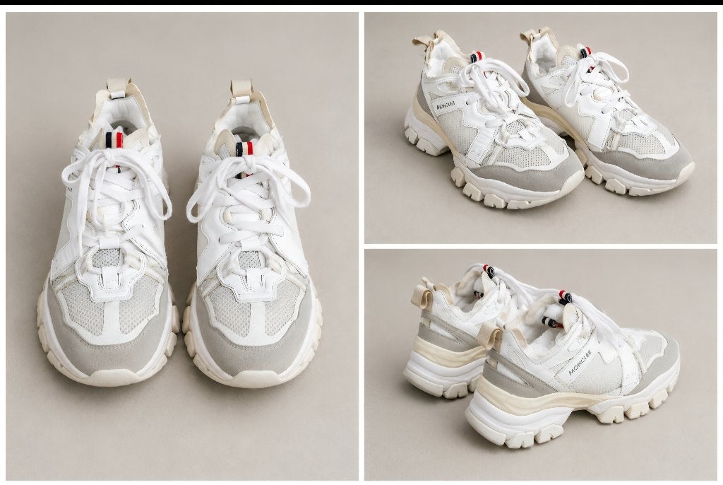 Moncler Witte Trailgrip Sneakers, Moncler, Wit, Ophalen of Verzenden, Sneakers of Gympen