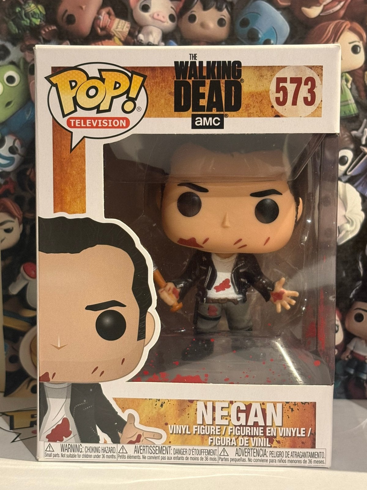 Funko pop Negan 573 the walking dead AMC television blood, Ophalen of Verzenden, Zo goed als nieuw