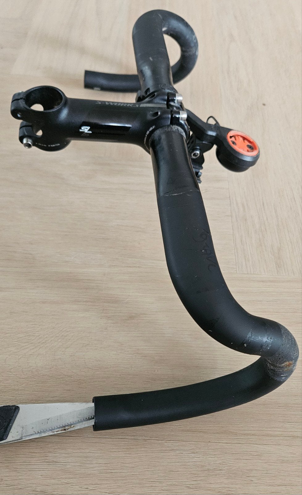 Roval Terra Stuur 38cm met S-Works Stuurpen en Garmin Houder, Gebruikt, Stuur, Gravelbike, Roval