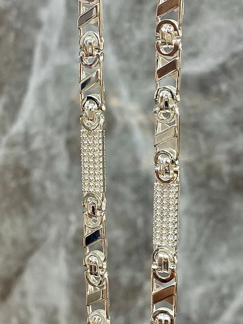 ⛓️ Zilveren Italiaanse Fantasie Ketting ⛓️, Nieuw, Verstelbaar, Ophalen of Verzenden, Zilver