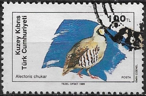 Noord-Cyprus 1989 mi.252 vogel STEENPATRIJS, Verzenden, Overige landen, Gestempeld