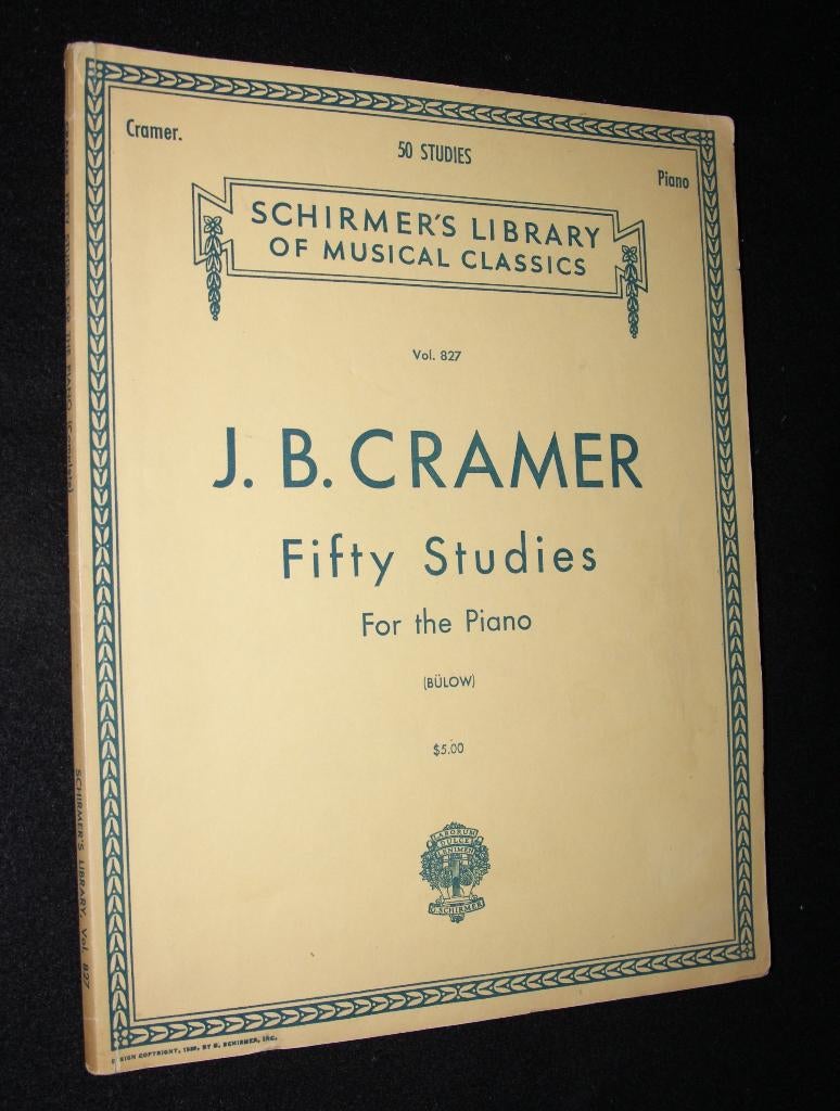 J.B. Cramer - Fifty Studies For The Piano - Bulow (Schirmer', Muziek en Instrumenten, Bladmuziek, Gebruikt, Klassiek, Ophalen of Verzenden