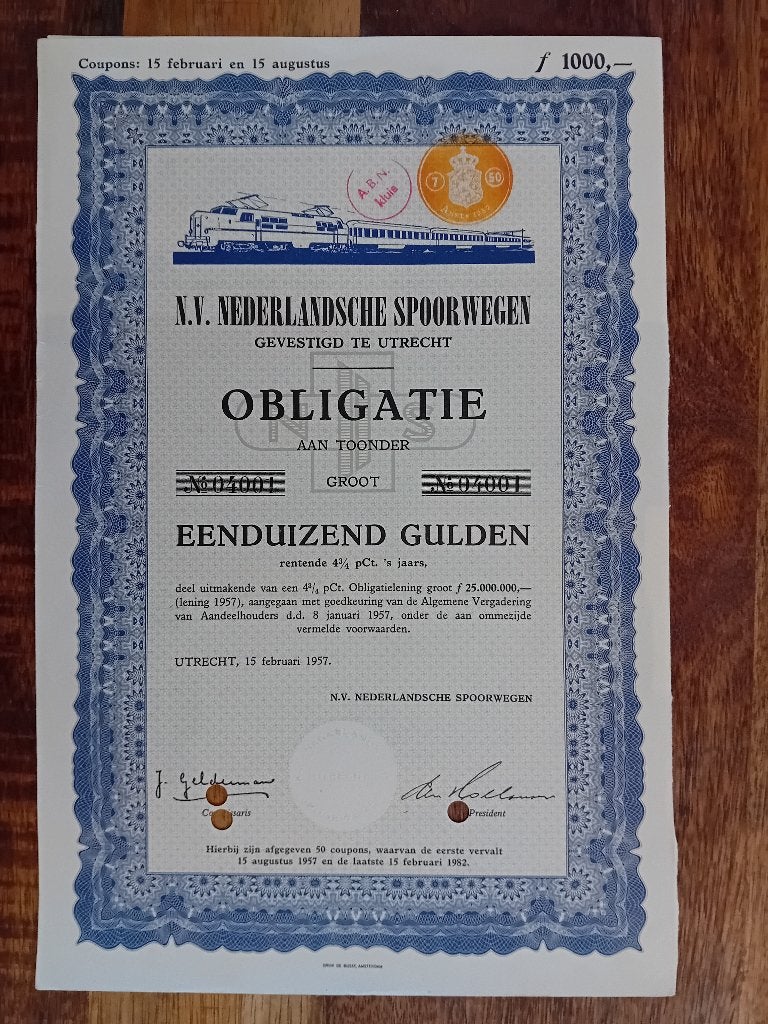 NS - Nederlandsche Spoorwegen - 1957, Verzamelen, Spoorwegen en Tramwegen, Ophalen of Verzenden, Gebruikt, Trein, Overige typen