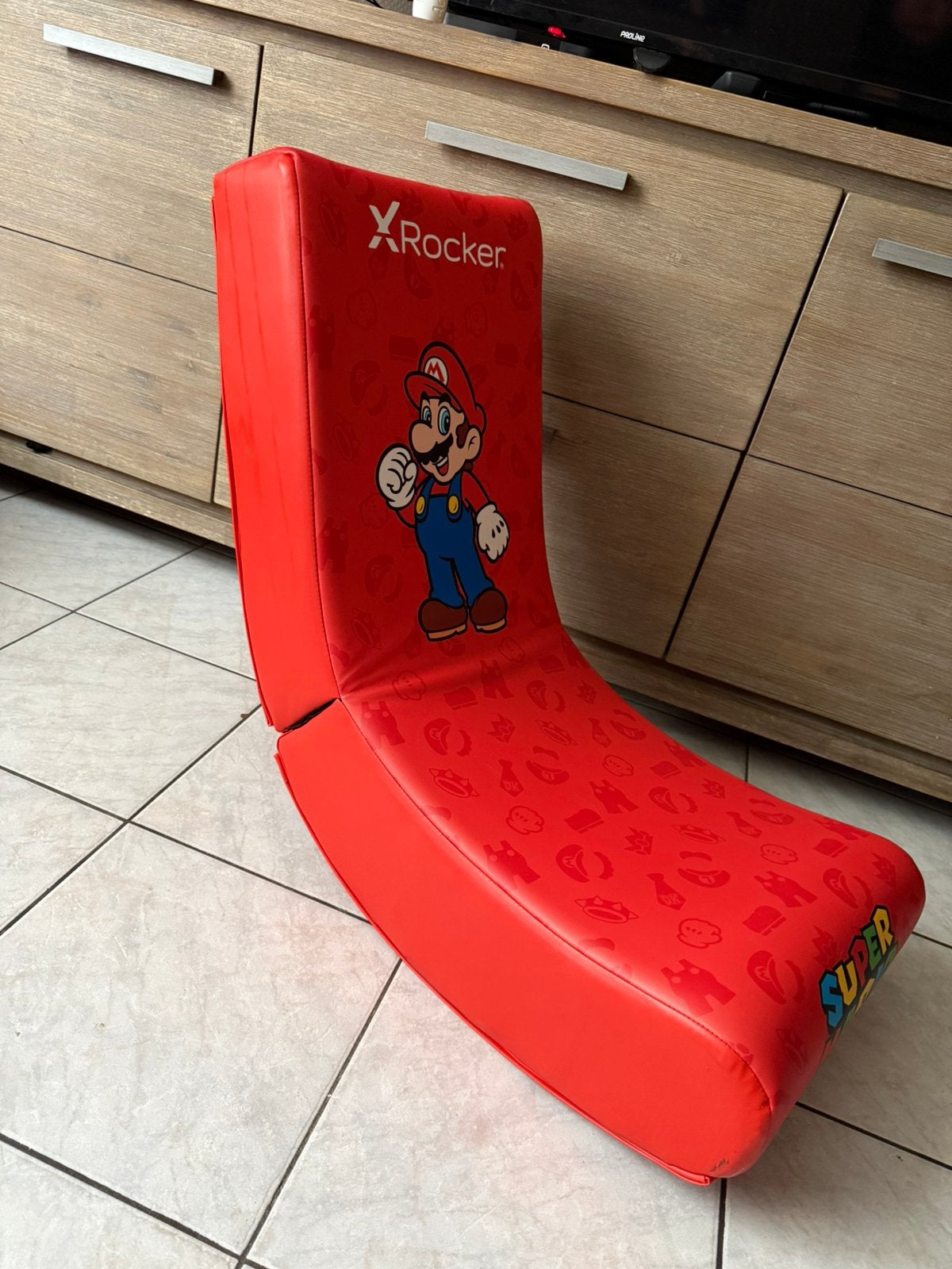 Mario x rocker game stoel, Ophalen of Verzenden, Zo goed als nieuw, Zwart