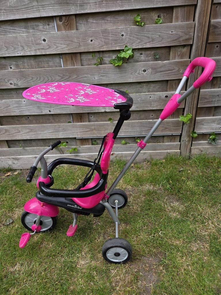 Smart Trike 3-in-1 Driewieler Roze met Duwstang, Fietsen en Brommers, Fietsen | Driewielers, Ophalen of Verzenden, Gebruikt, Smart Trike