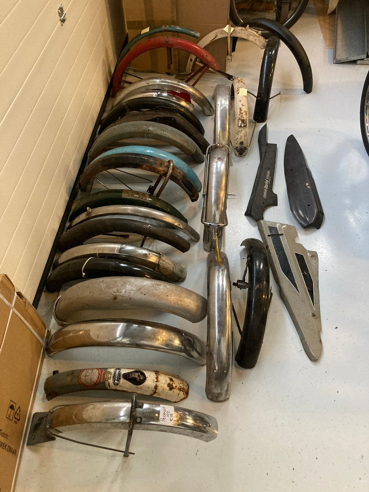 Spatborden oldtimer brommers / motoren partij onderdelen, Fietsen en Brommers, Ophalen, Gebruikt, Overige typen, Overige merken