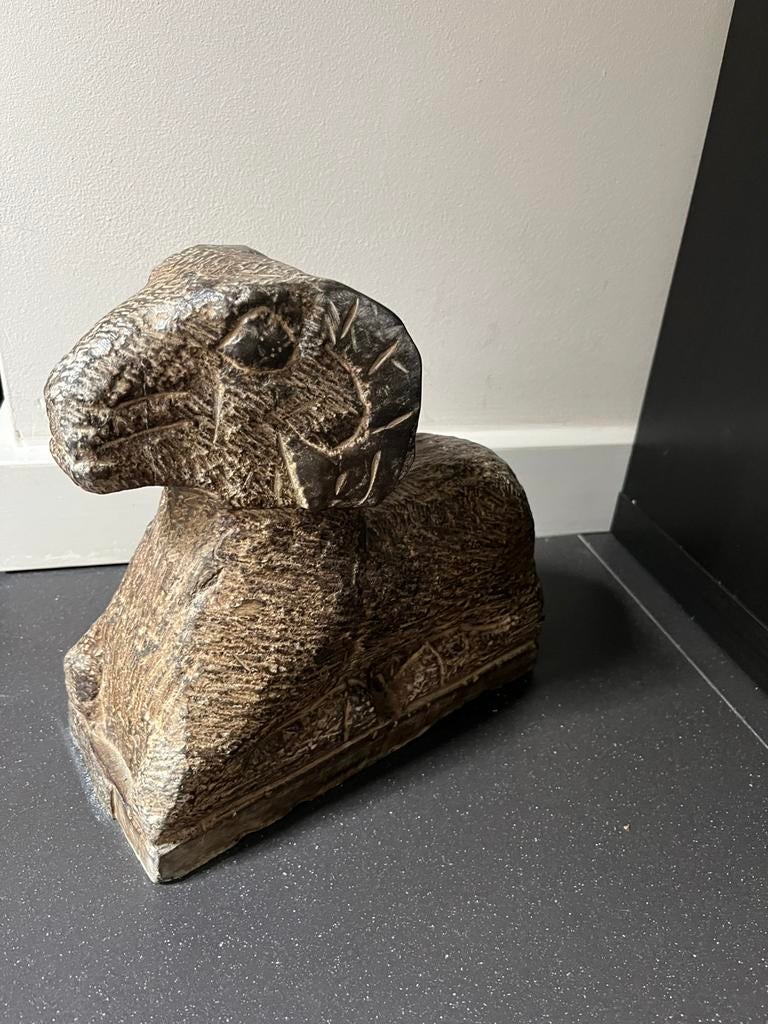 Hardstenen ram 25 cm breed x 25 cm hoog, Ophalen, Zo goed als nieuw, Bruin, Steen/keramiek