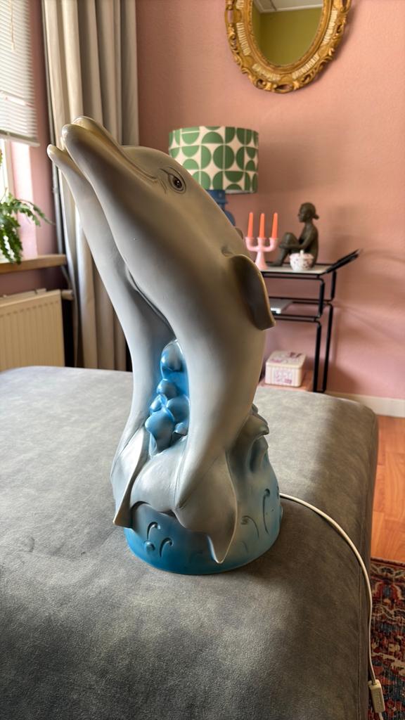 Heico Dolfijnenlamp vintage, Ophalen, Gebruikt
