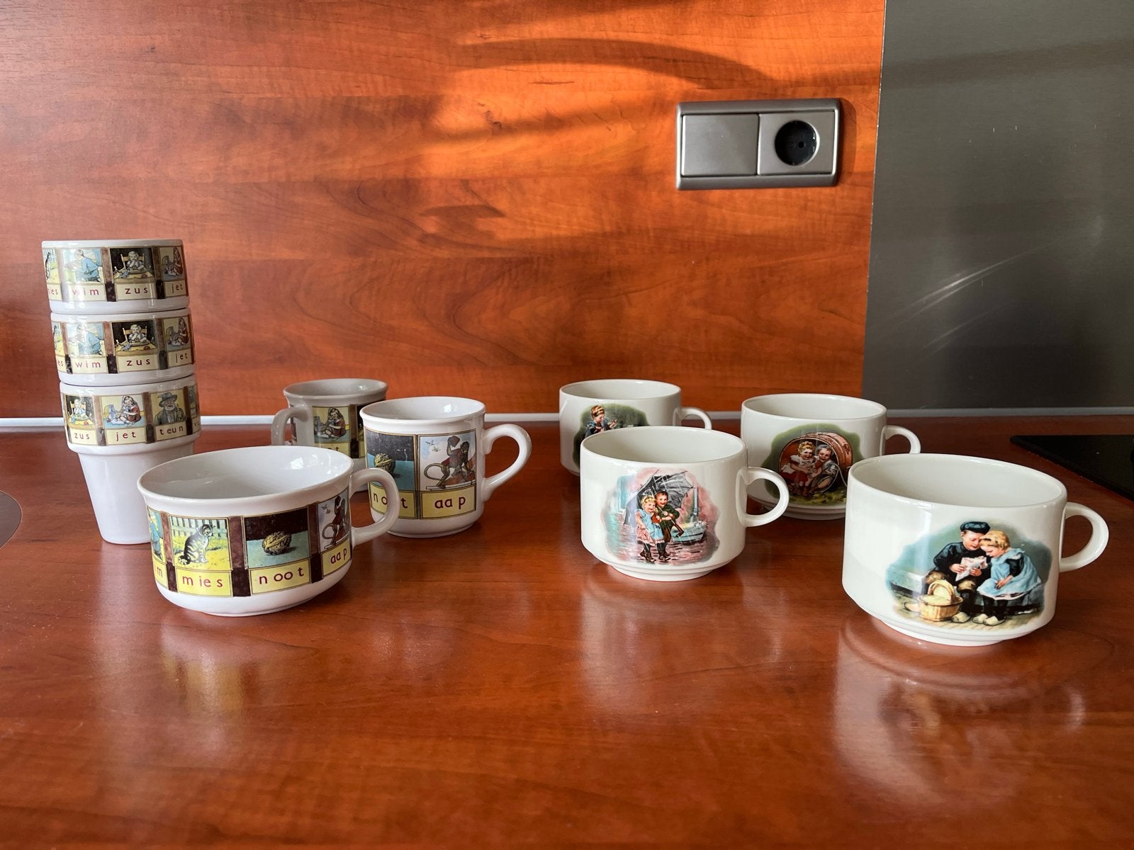 Origineel Ot en Sien & Aap Noot Mies servies - Vintage, Ophalen