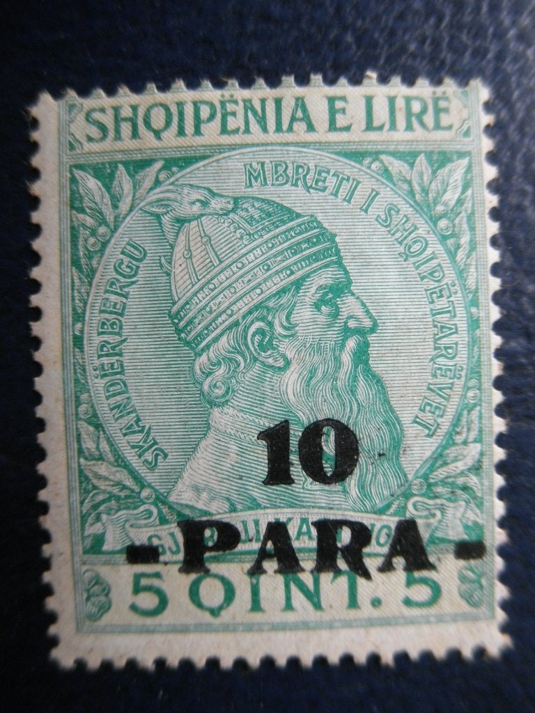 Postzegels Albanië 1914 nr 42 veldheer Skanderbeg cw 3,- (*), Ophalen of Verzenden, Overige landen