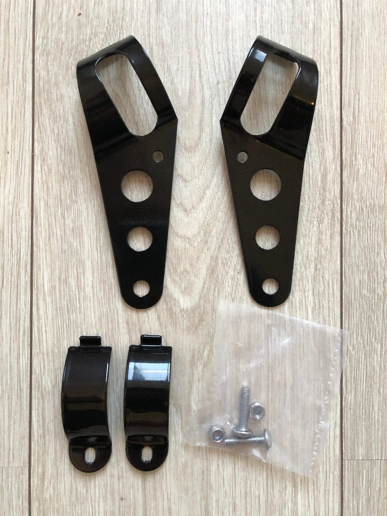 koplampbeugels / lamporen 34-43mm zwart, Ophalen of Verzenden