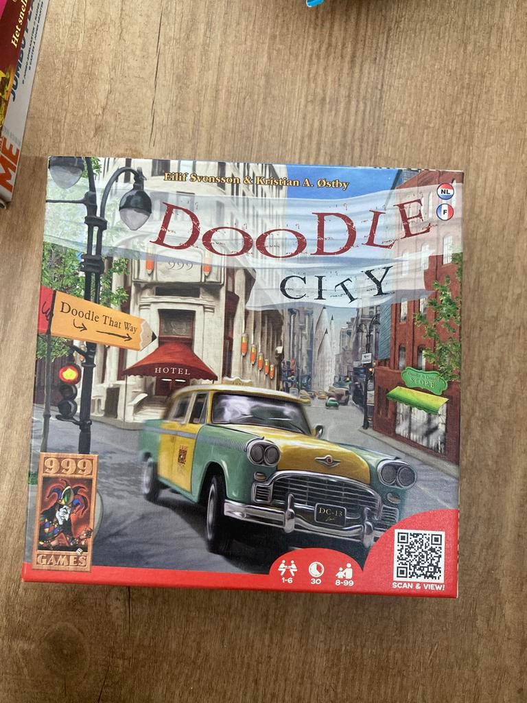 Doodle City - Ongespeeld bordspel van 999 Games, Een of twee spelers, Ophalen of Verzenden, Nieuw