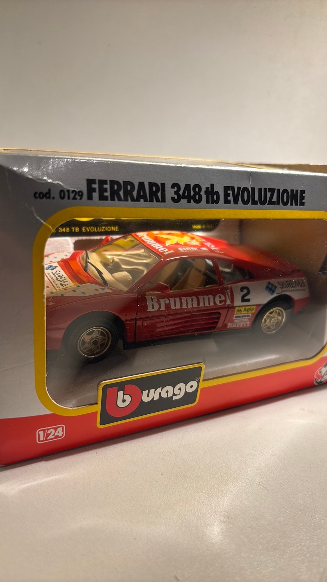 Ferrari 348 tb evolutione Bburago 1.24, Ophalen of Verzenden, Bburago, A, A