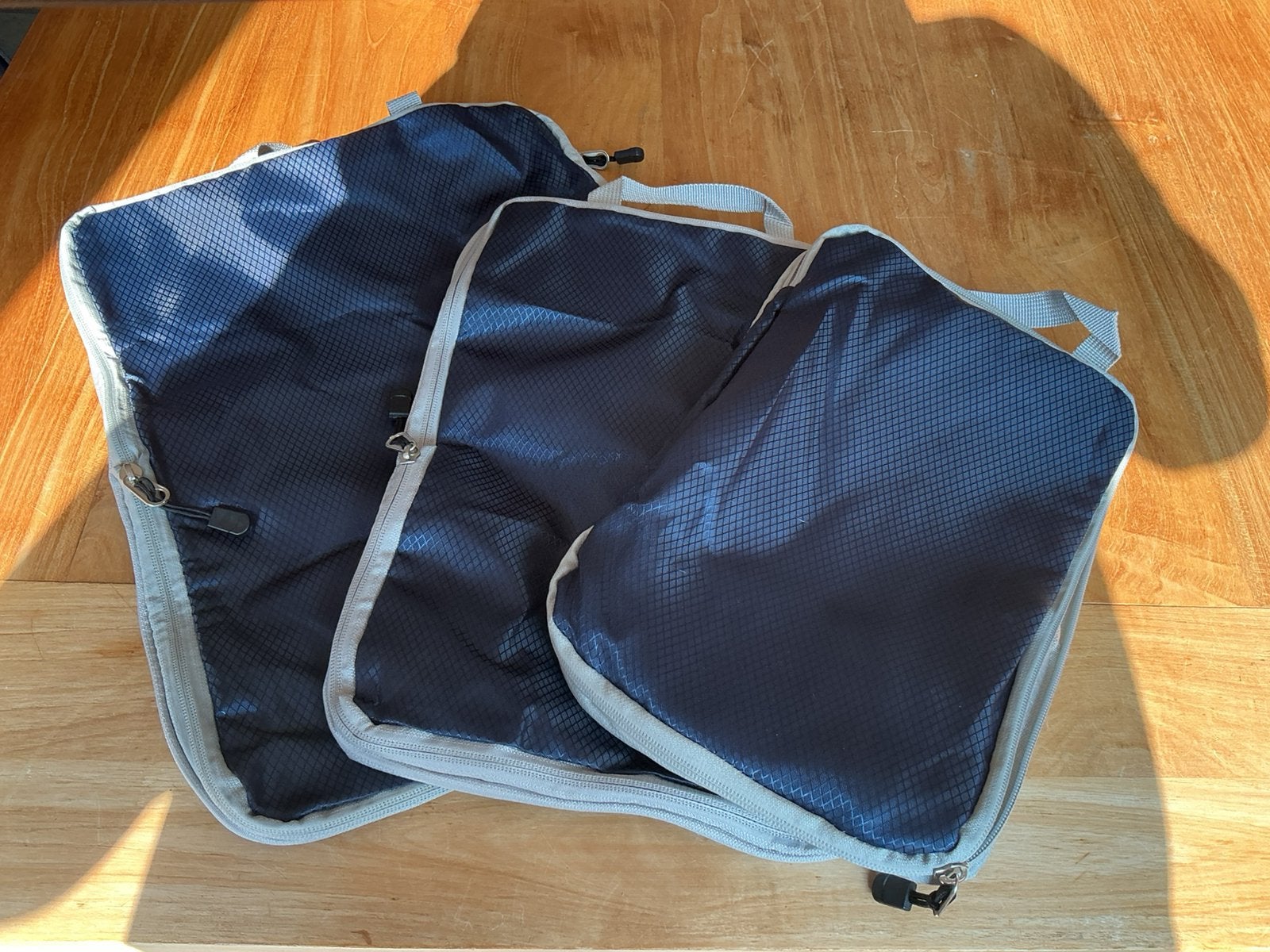 Koffer organisers - packing cubes - set van 3 met compressie, Ophalen of Verzenden, Nieuw, Blauw, 30 cm of meer