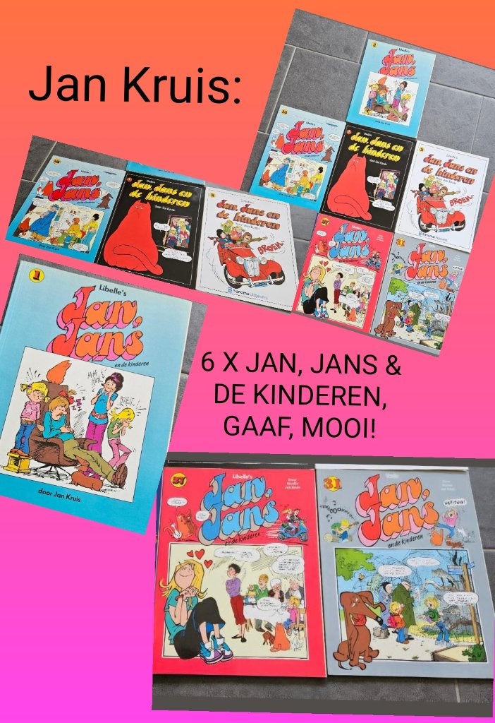 Jan, Jans en de kinderen stripboeken 6 stuks 1988 t/m 2004 !, Meerdere stripboeken, Ophalen of Verzenden, Gelezen, Jan Kruis