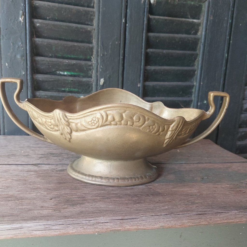 Mooie Jugendstil schaal op voet of jardiniere, Ophalen of Verzenden, Koper