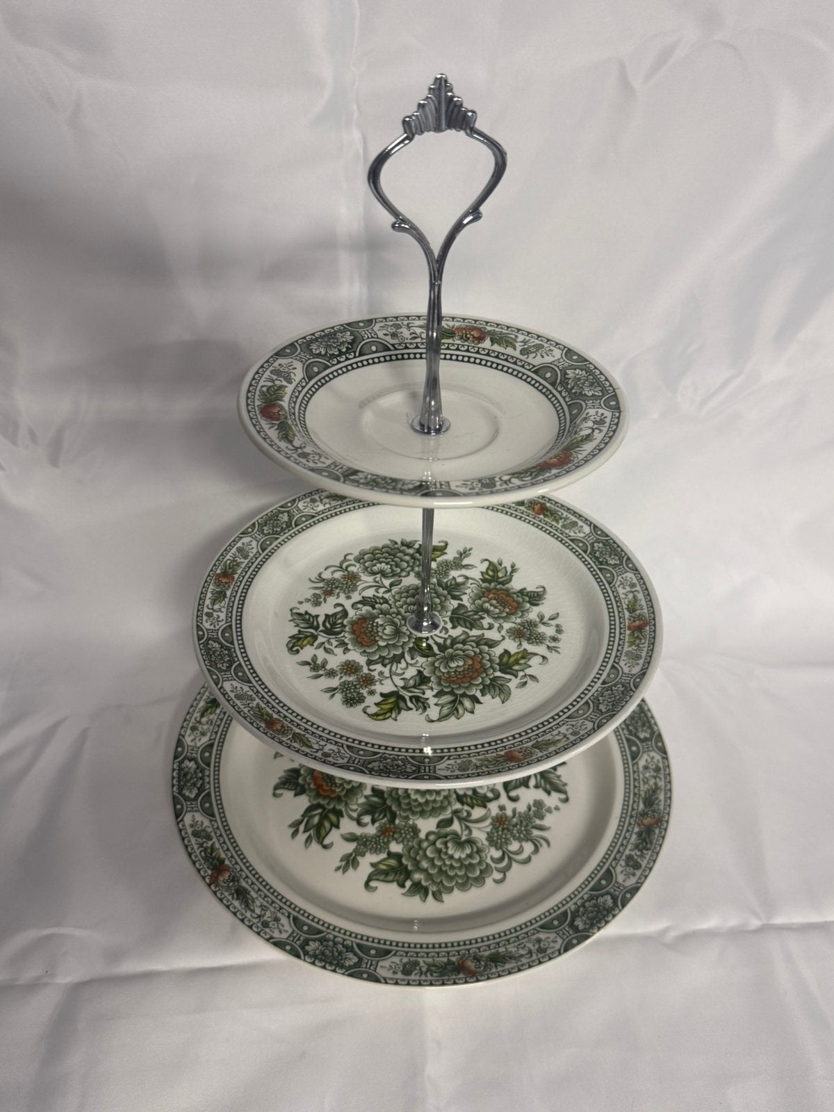 Ridgway groen Staffordshire etagere, Ophalen of Verzenden