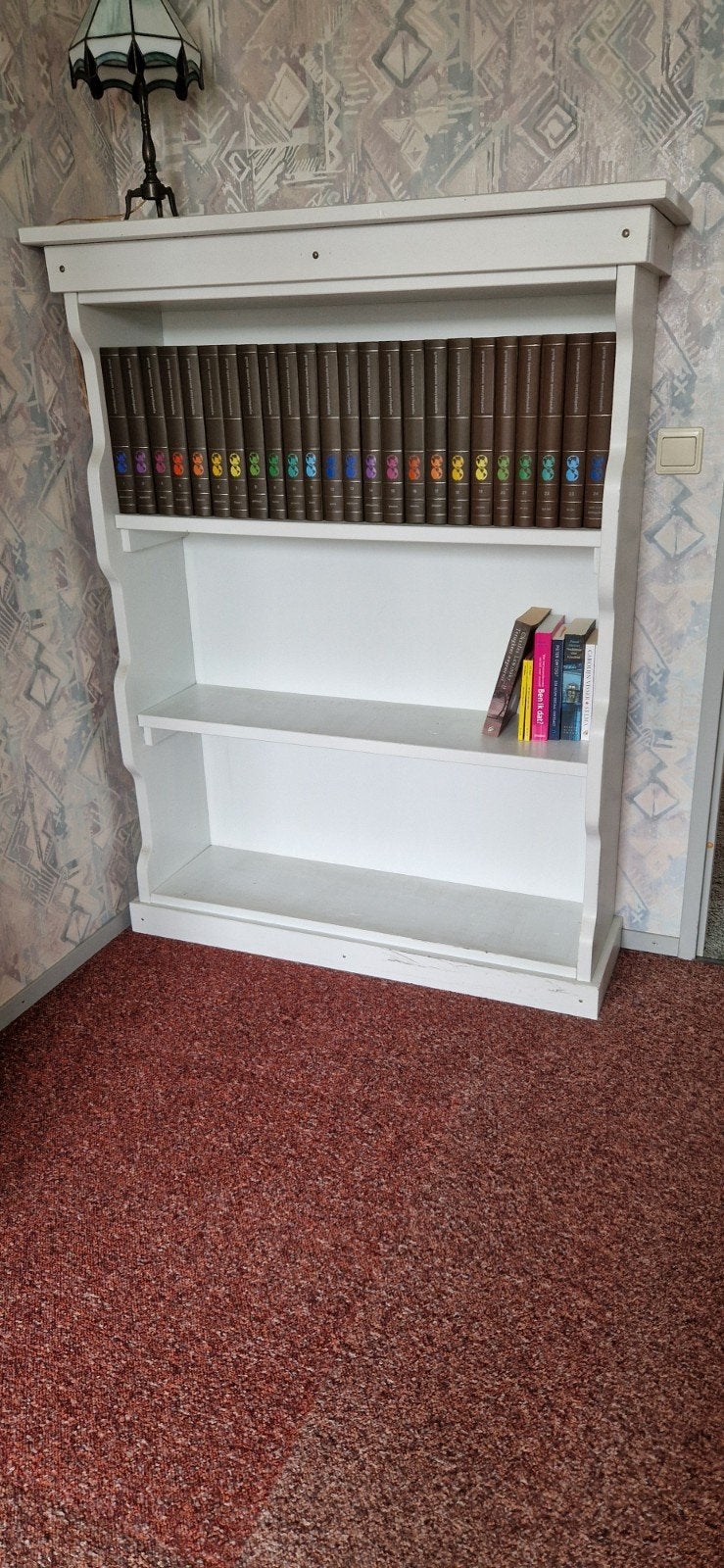 Witte Boekenkast met 3 Planken - Gebruikt, Ophalen, Met plank(en), Gebruikt, 100 tot 150 cm