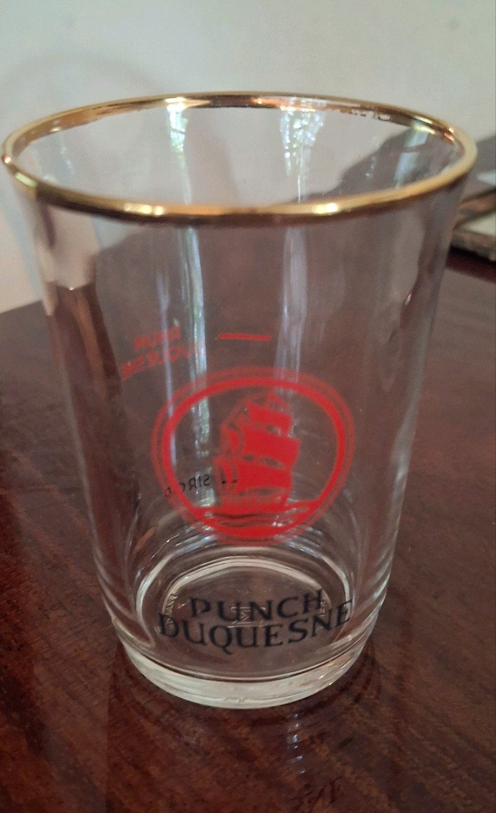 4xvintage Frans reclameglazen rummerk Punch Duquesne., Antiek en Kunst, Ophalen of Verzenden