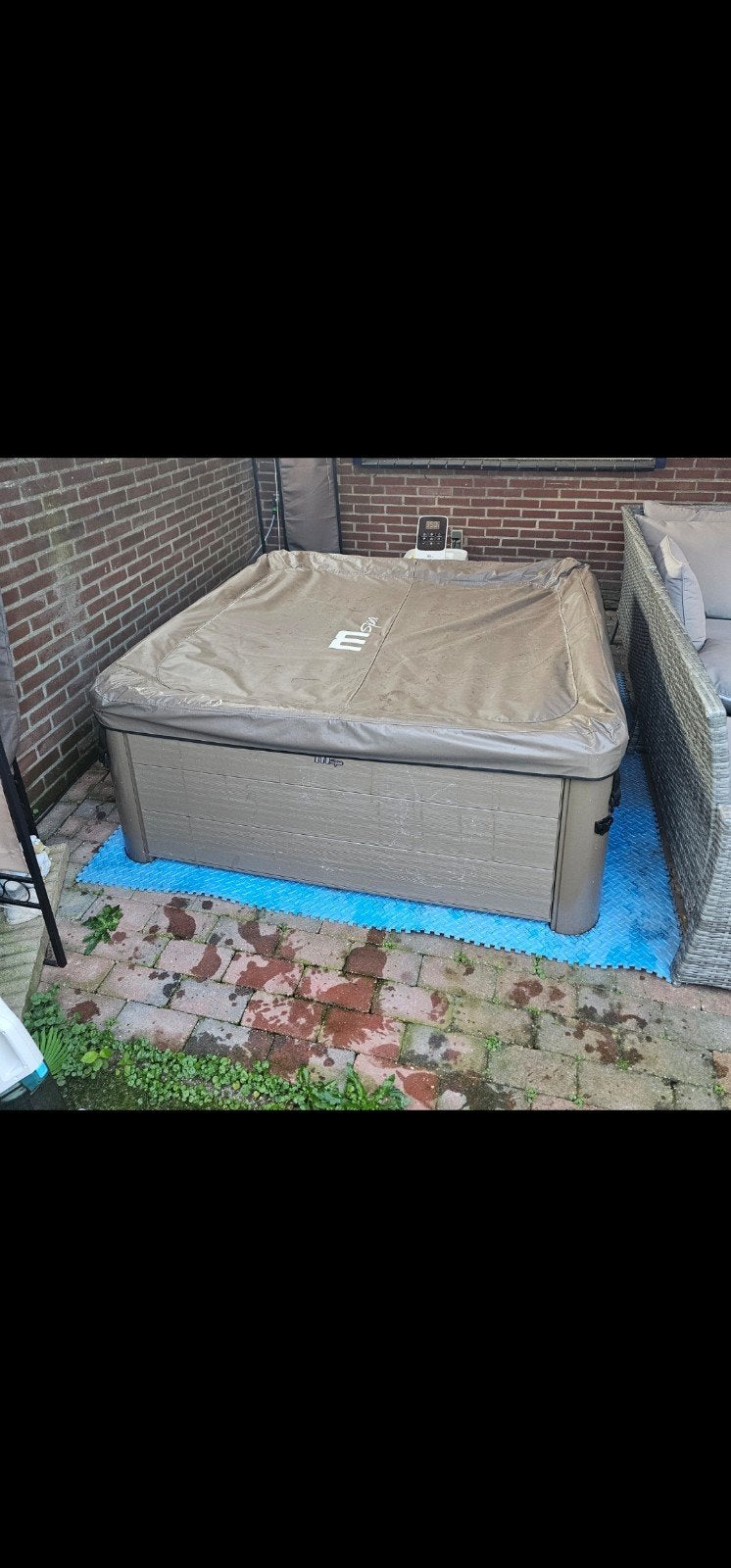 MSpa jacuzzi, kunststof met afdekzeil en pomp. €1250., Ophalen, Gebruikt, Afdekzeil, Opblaasbaar