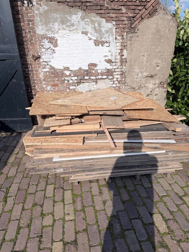 Voor krat bier: Pallet hout voor kachel of vuurkorf, Minder dan 3 m³, Ophalen, Overige houtsoorten, Blokken