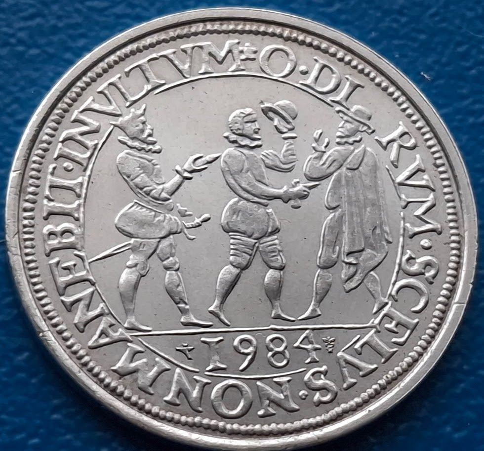 Penning 400 jaar moord op Willem van Oranje - 1984, Verzenden, Overige materialen, Nederland