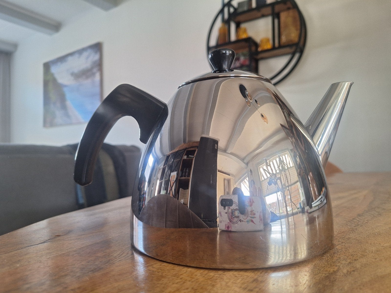 Theepot dubbelwandig Bredemeijer, Theepot/fluitketel, Bredemeijer, Zilver, Ophalen of Verzenden