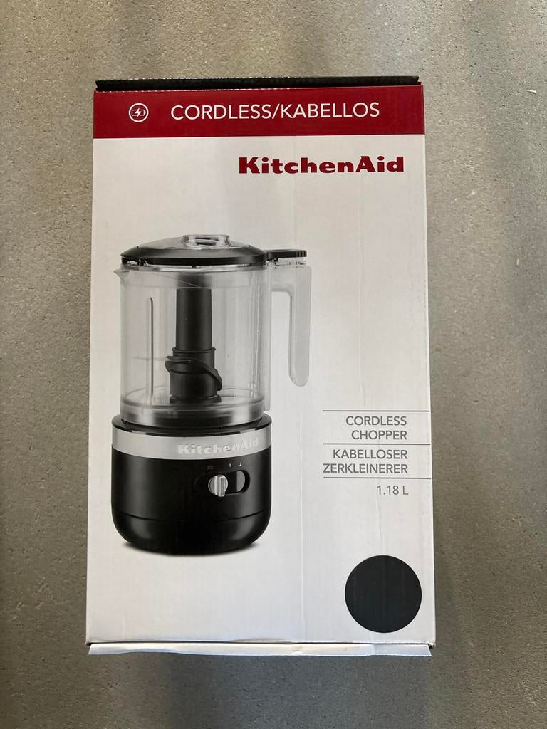KitchenAid draadloze hakmolen 1.18L, Witgoed en Apparatuur, Keukenmixers, -, 1 tot 2 liter, -, 2 snelheden