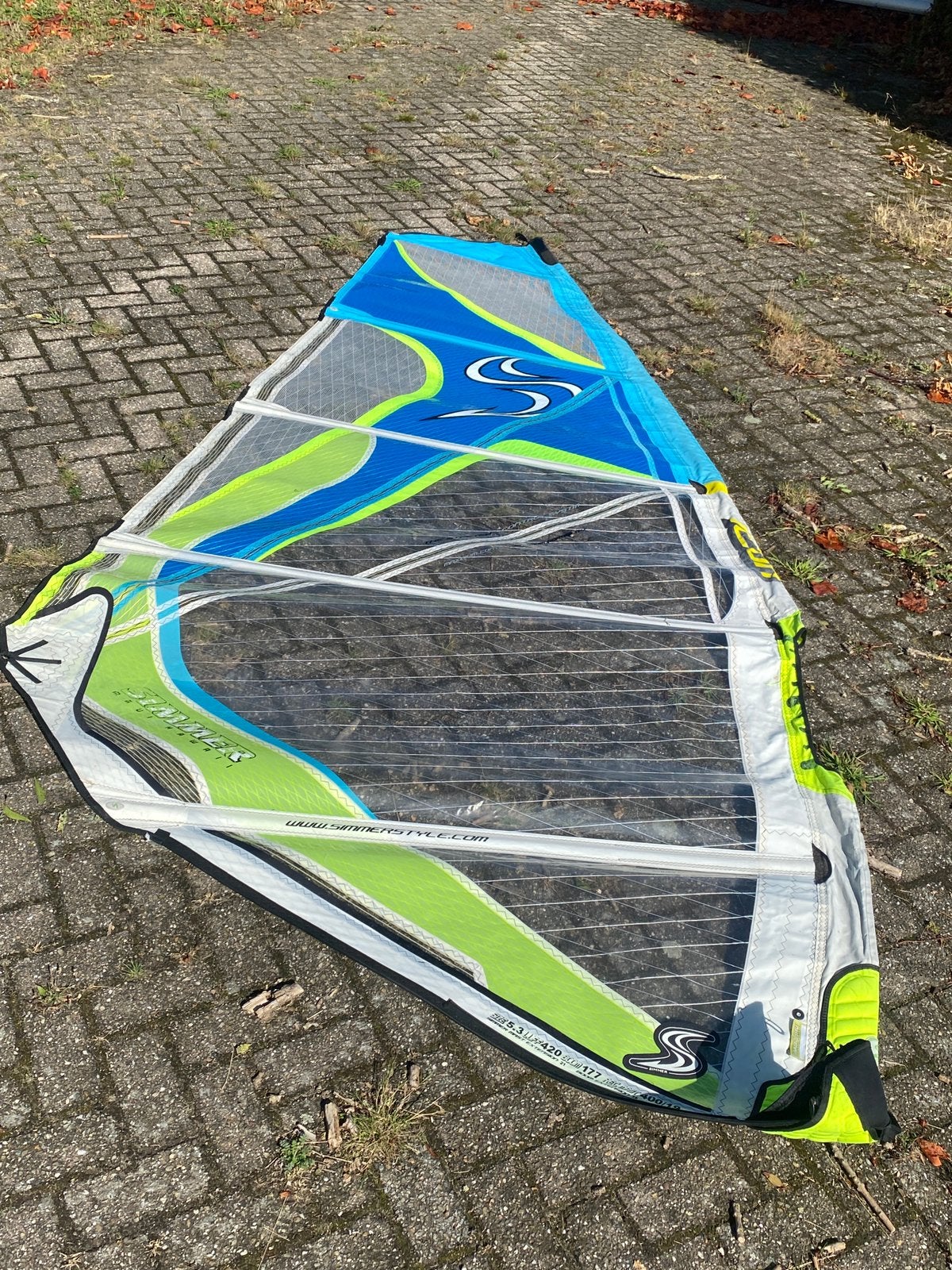 Simmer Icon 5.3 powerwave zeil, Ophalen, 5 tot 6.5 m², Zeil, Gebruikt