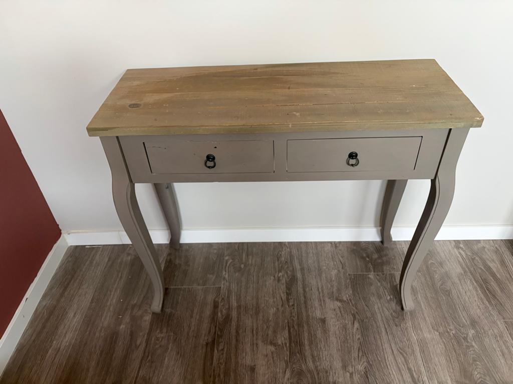 Sidetable / Console tafel 91x35x77 cm met 2 lades, Huis en Inrichting, Tafels | Bijzettafels, Ophalen, Gebruikt, 75 cm of meer
