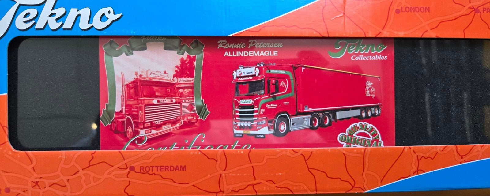 Tekno Scania R500 V8 Ronnie Petersen Allindemagle, Ophalen of Verzenden, Zo goed als nieuw, Tekno