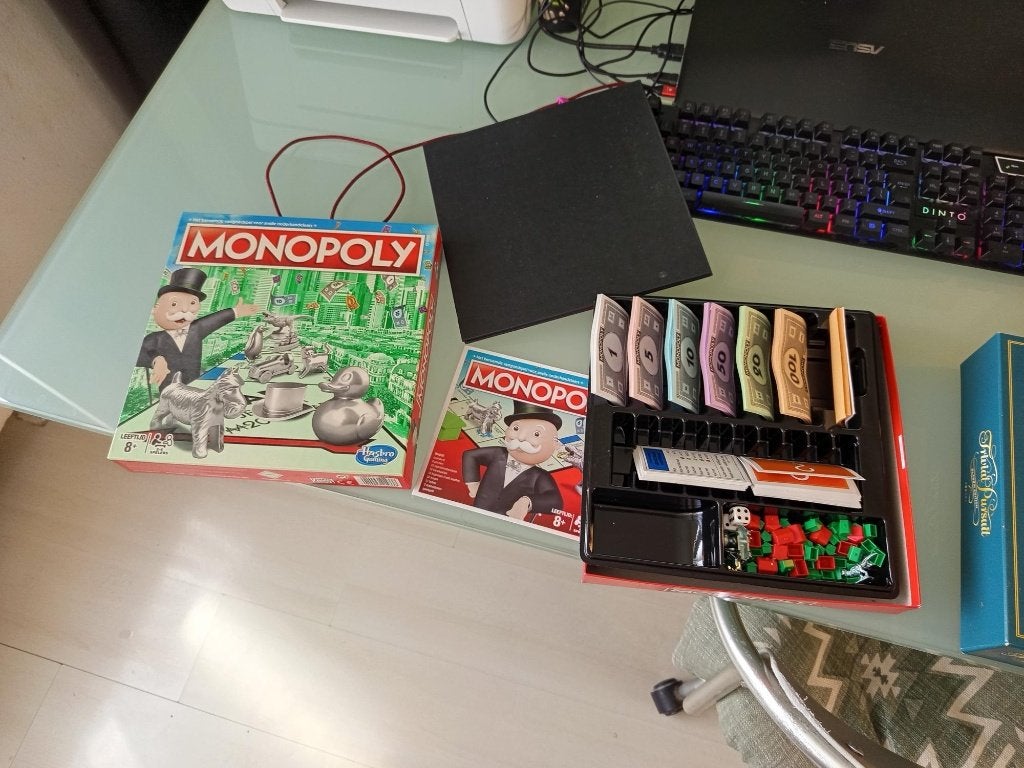 4 bordspellen Triviant - Monopoly - Jenga - Scrable, Een of twee spelers, Ophalen of Verzenden, Zo goed als nieuw, Reisspel