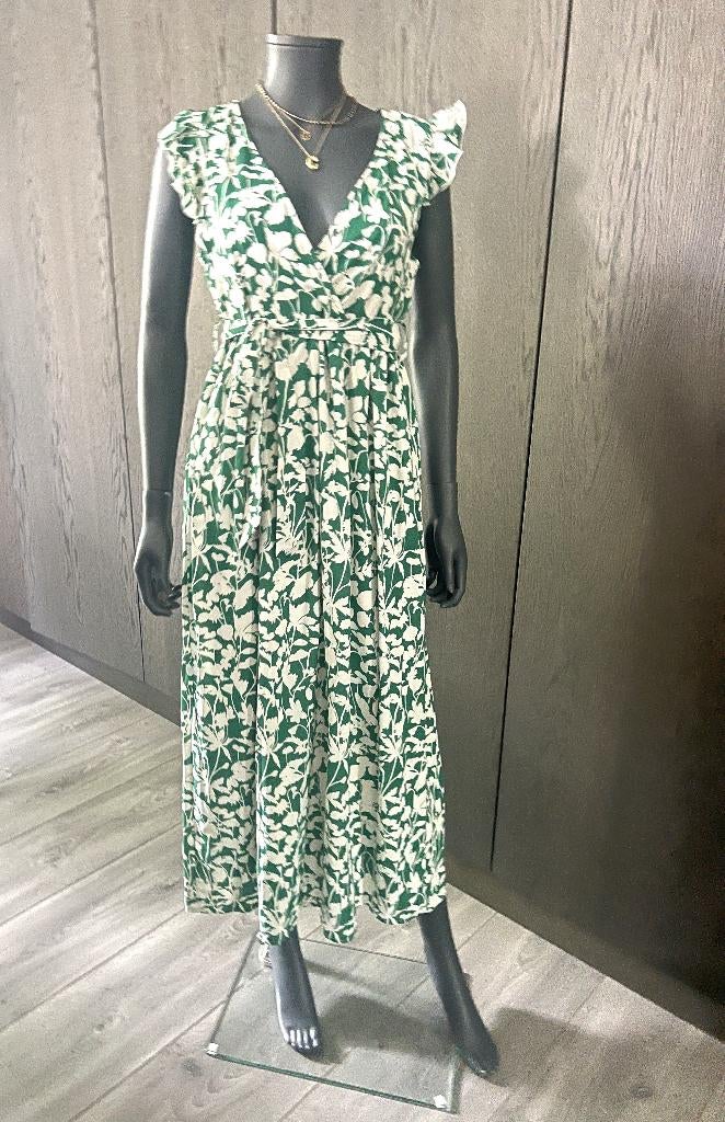 Nieuw! LILIE ROSE - groene jurk - 36-38 (S/M), Kleding | Dames, Verzenden, Nieuw, Maat 36 (S), Lilie Rose