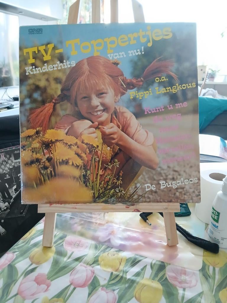 TV-Toppertjes van nu! Kinderhits LP met Pippi Langkous, Ophalen of Verzenden, Gebruikt, Muziek, 6 tot 9 jaar