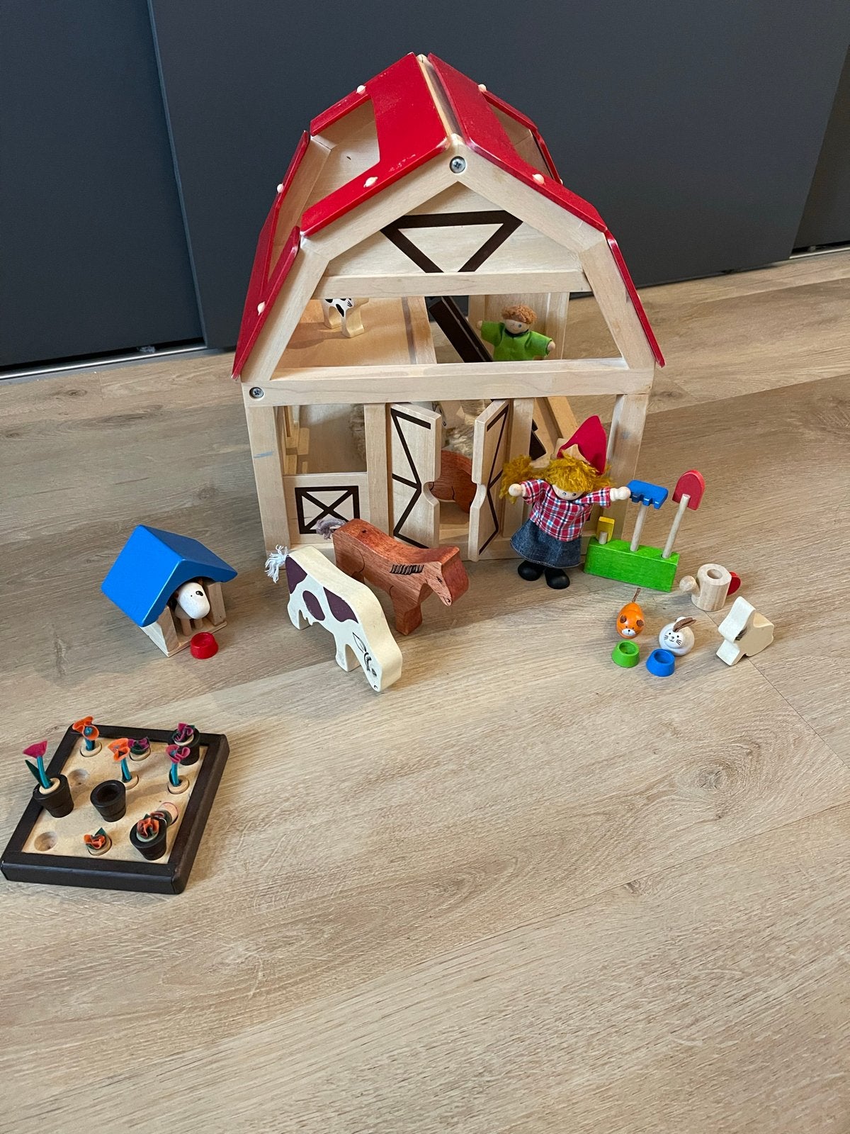 Plan Toys boerderij met accessoires, Ophalen of Verzenden, Gebruikt, Overige typen