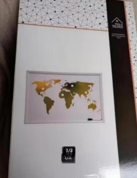 Magnetisch whiteboard van de wereld met magneten nieuw, Nieuw, Ophalen of Verzenden, Magneetbord