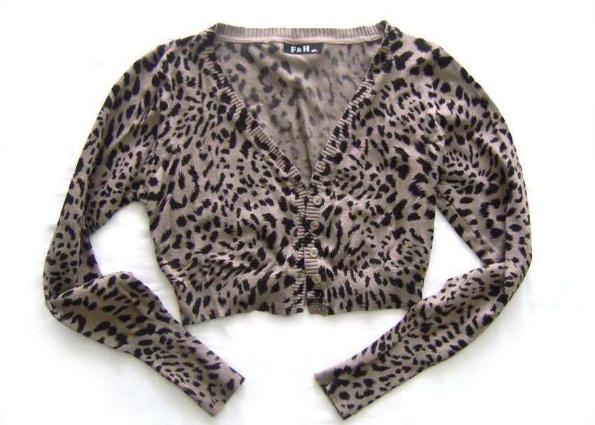 panther print bolero jas top retro 50's rockabilly goth punk, Maat 38/40 (M), Bruin, Verzenden, Panther print