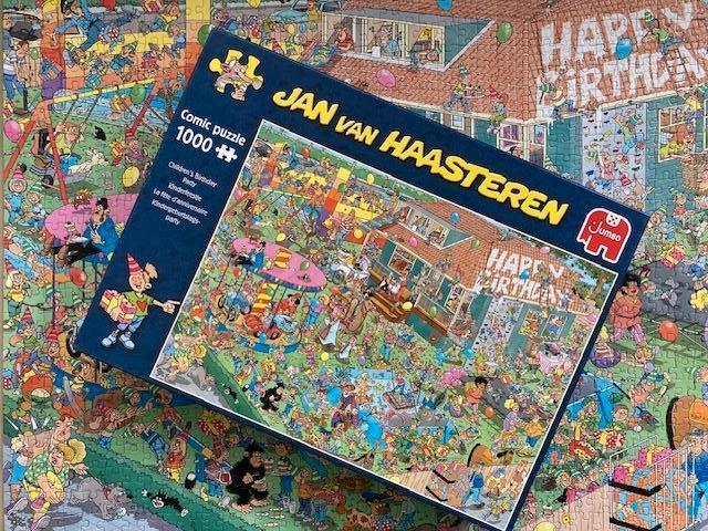 V. Haasteren Kinderfeestje nr. 20035 uit 2020 1000 stukjes, Ophalen of Verzenden, 500 t/m 1500 stukjes, Zo goed als nieuw, Legpuzzel