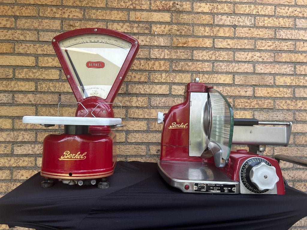 berkel 836 snijmachine evt met bijpassende weegschaal, Ophalen, Zo goed als nieuw