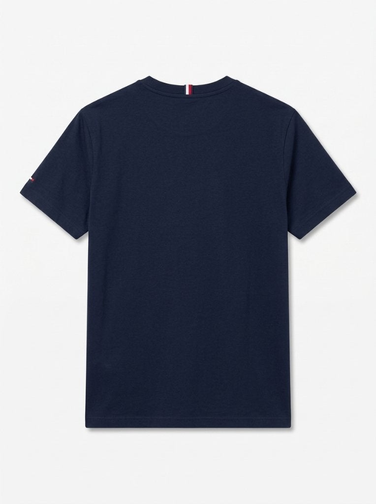RT-0172 Tommy Hilfiger t-shirt marineblauw dames L, Blauw, Maat 42/44 (L), Ophalen of Verzenden, Korte mouw