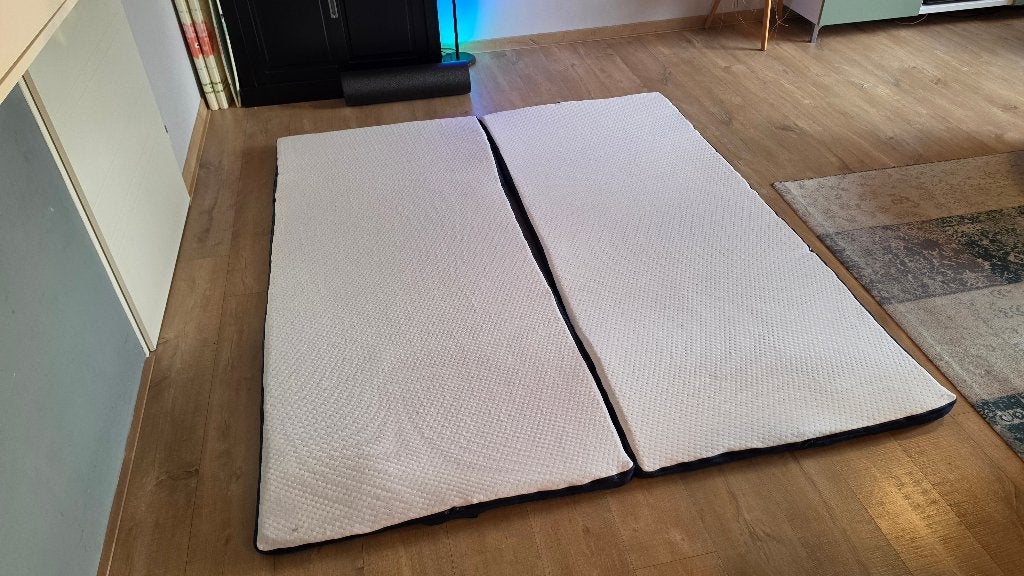 2x Matt Sleeps topper 90x200 (samen 180) - net gewassen, Huis en Inrichting, Slaapkamer | Matrassen en Bedbodems, Ophalen, Gebruikt