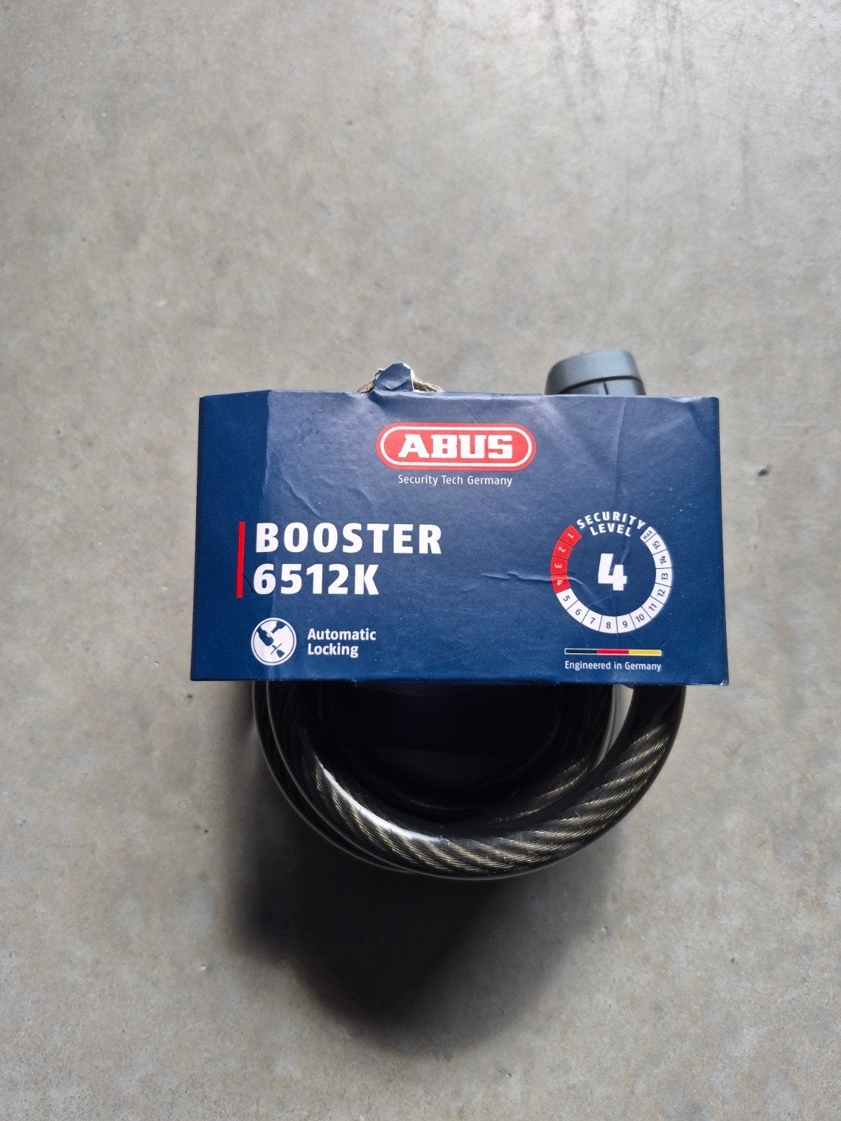 Nieuw Abus Kabelslot Booster 6512K - Nooit gebruikt, Fietsen en Brommers, Fietsaccessoires | Fietssloten, Ophalen of Verzenden