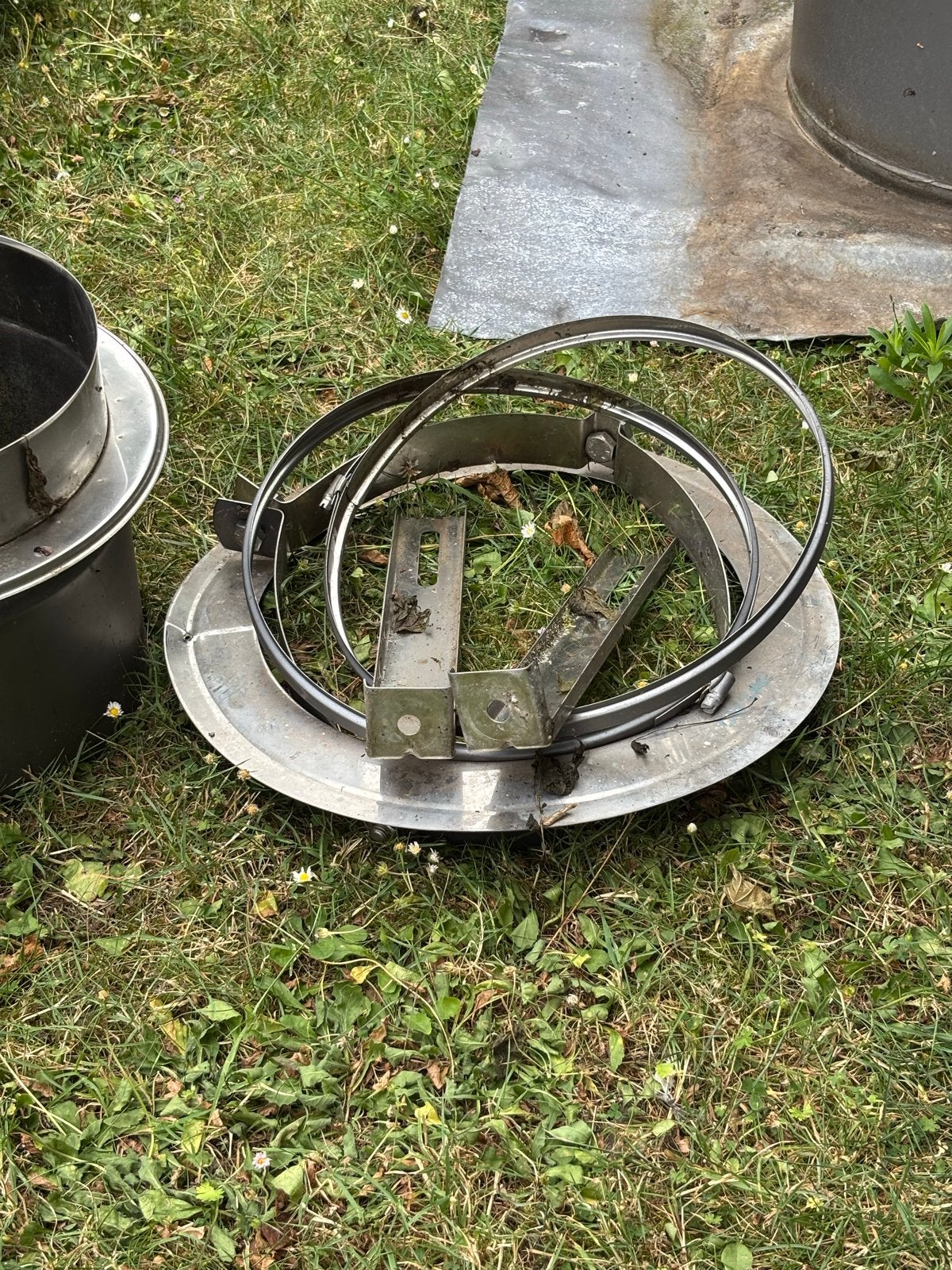 Complete kachelpijp/rookkanaal met dakdoorvoer, Ophalen, Gebruikt, Kachel, Minder dan 60 cm