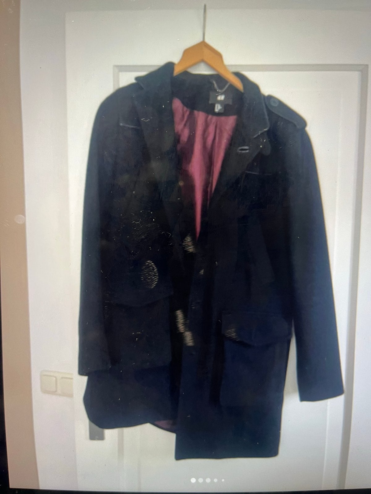 H&M Heren Jas - Maat 46 (S) - Zwart, Kleding | Heren, Ophalen of Verzenden, Gedragen, Maat 46 (S) of kleiner, Zwart